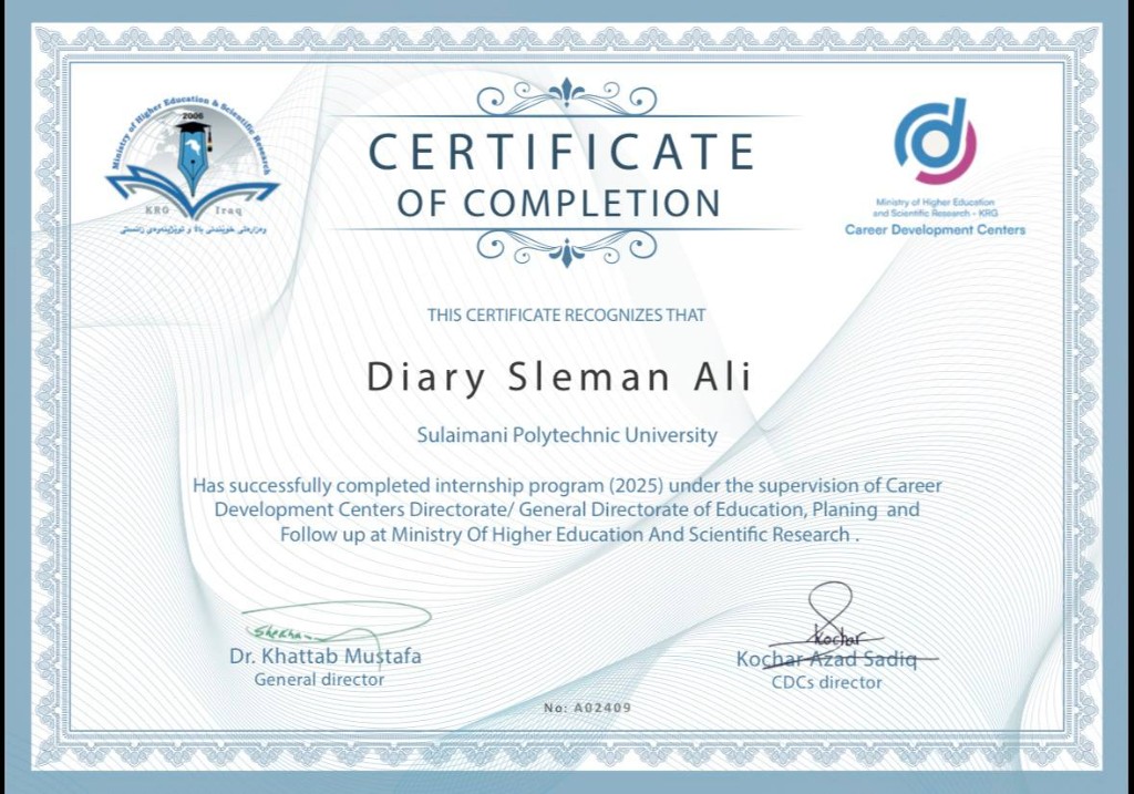 Internship Certificate
